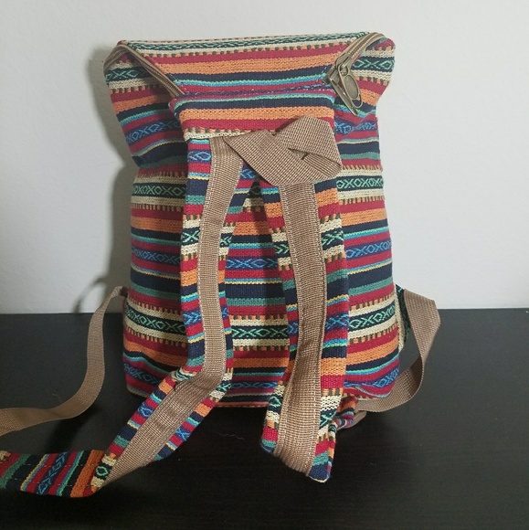 MOVING SALE FINAL PRICE Handmade brand new bohemian mini backpack - Picture 4 of 5